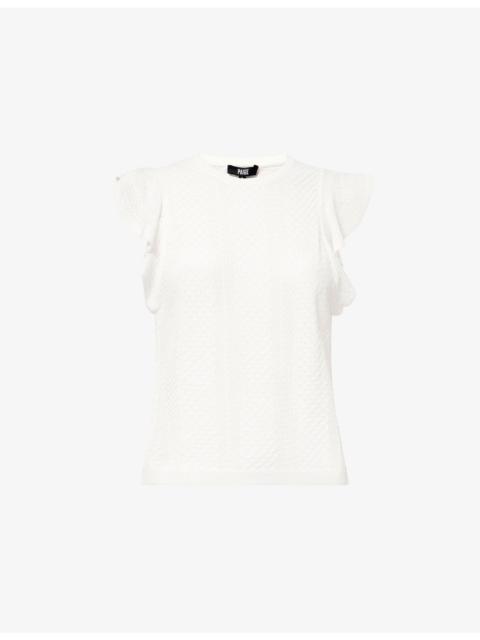 PAIGE Margo Ruffle Viscose Top