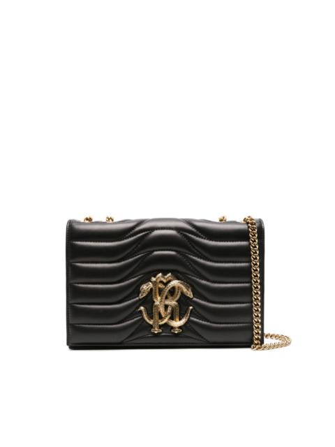 Roberto Cavalli Mirror Snake matelassé shoulder bag