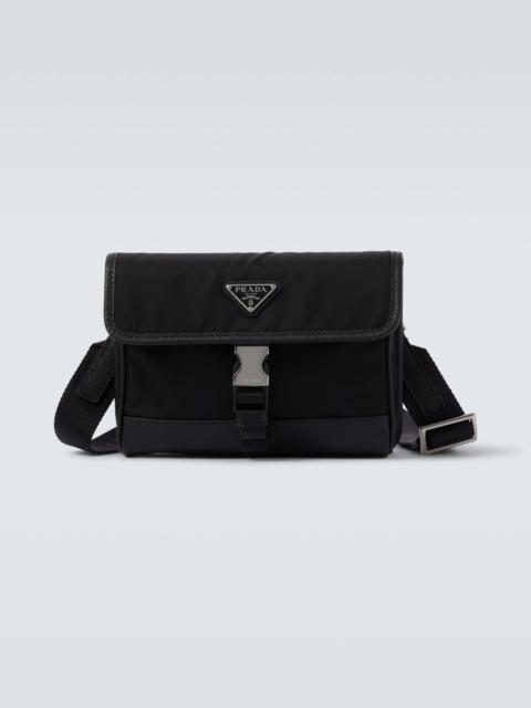 Prada Re-Nylon leather-trimmed shoulder bag
