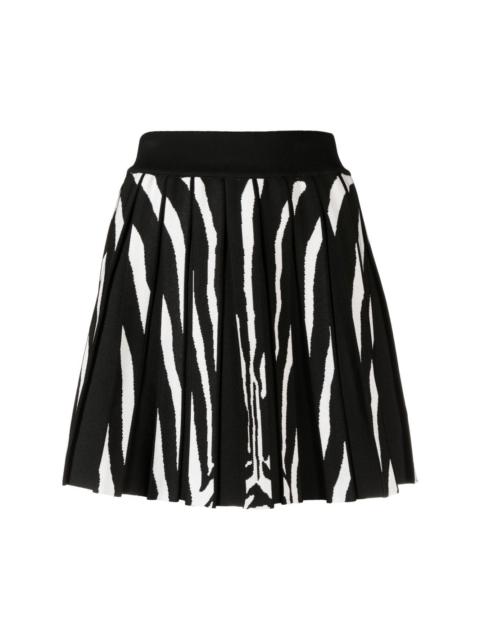 zebra jacquard miniskirt