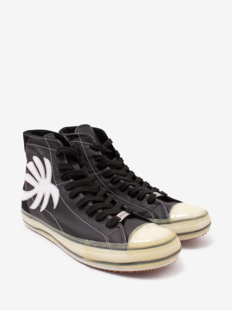Black Palm Tree High Top Trainers