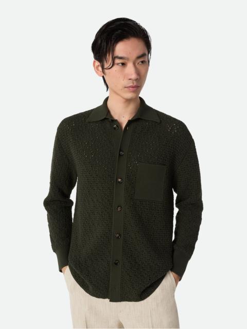 Bottega Veneta Cotton Crochet Knit Shirt