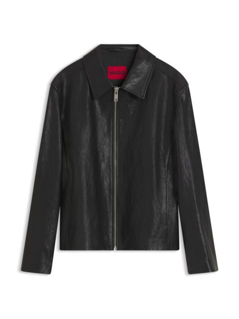 HUGO REGULAR-FIT JACKET IN NAPPA LEATHER