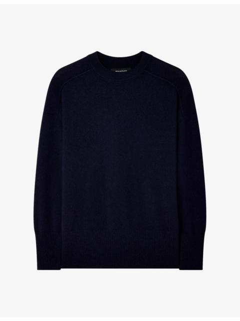 WHISTLES Crewneck Seam-Detail Cashmere Jumper