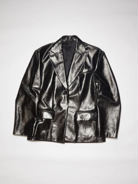 Leather suit jacket - Black