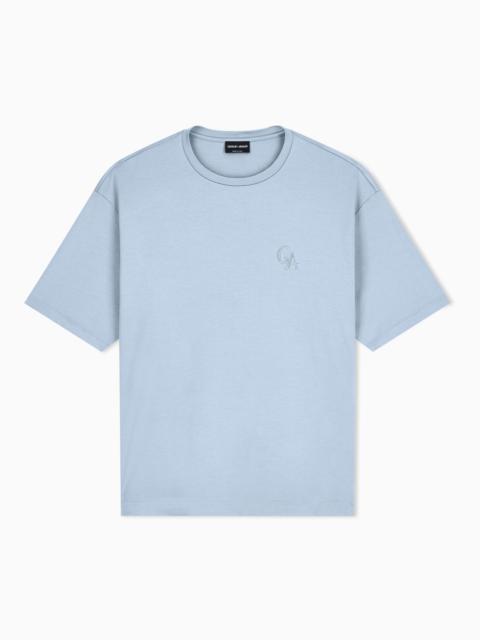 GIORGIO ARMANI T-SHIRT REGULAR FIT ORGANIC COTTON INTERLOCK JERSEY