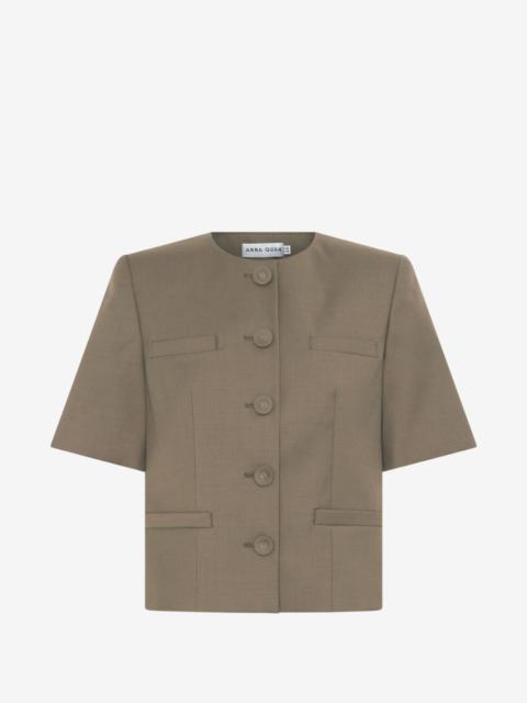 ANNA QUAN Priestly short-sleeve button-up jacket
