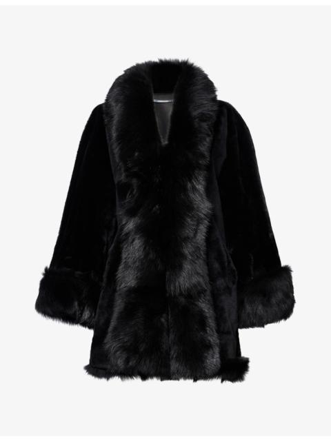 NOUR HAMMOUR Sima Short Shearling Coat