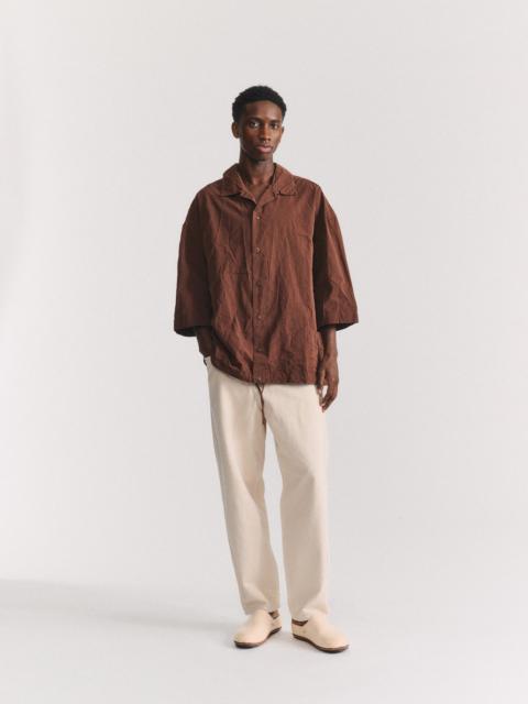 CASEY/CASEY MILI VOLUME SHIRT - PAPER COT - BROWN