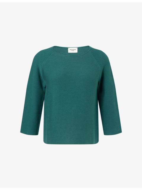 WEEKEND Max Mara Boat-Neck Cotton-Knit Jumper