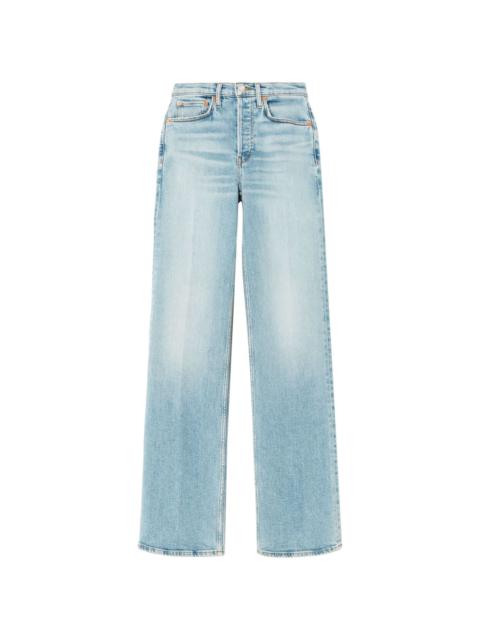 RE/DONE logo-patch straight-leg jeans