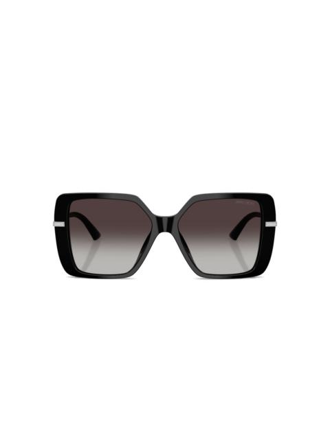 JIMMY CHOO embellished geometric-frame sunglasses