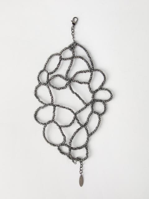 Brunello Cucinelli Ramage bracelet in Sterling Silver and mohair