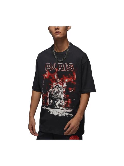 Jordan Air Jordan Paris Saint-Germain Graphic T-shirt Asia Sizing 'Off Noir' FV7735-045