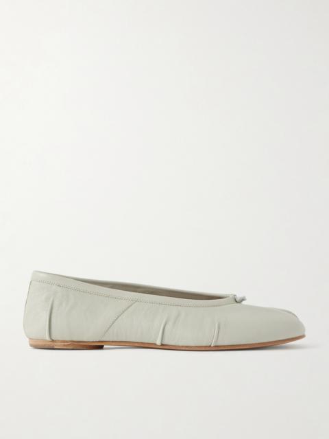 Maison Margiela Tabi Split-toe Textured Leather Ballet Flats