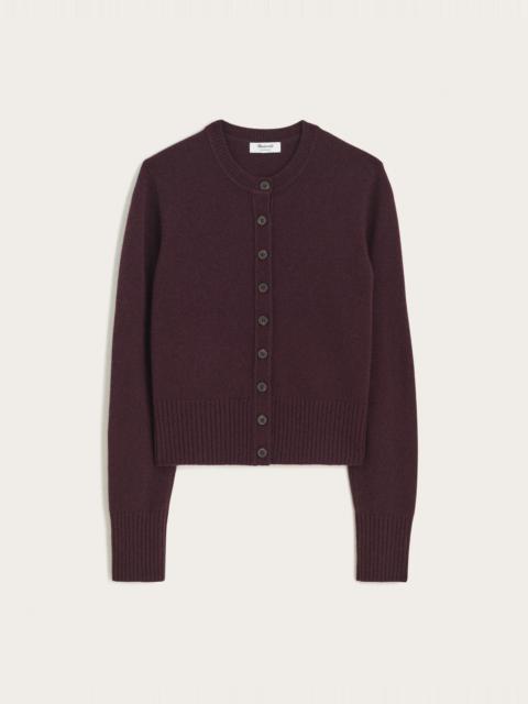 Madewell Crewneck Cardigan in 100% Cashmere