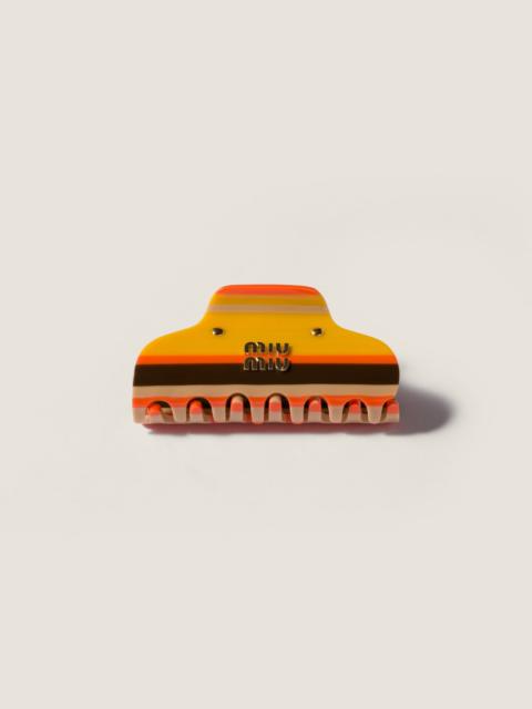 Miu Miu Claw clip with logo