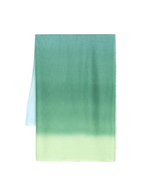 Faliero Sarti ombrÃ©-effect frayed-edge scarf