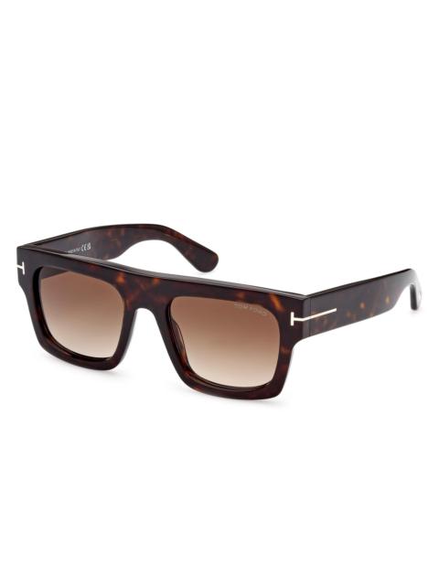 TOM FORD Women's 53MM Geometric Sunglasses - Havana