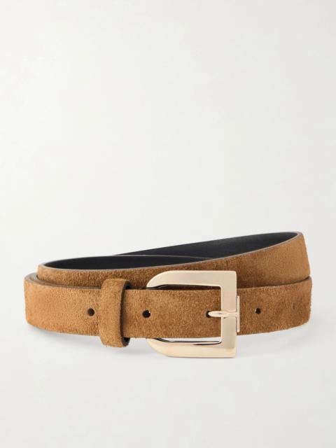TOM FORD Suede belt Tan