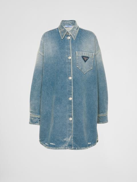 Oversized organic denim shirt