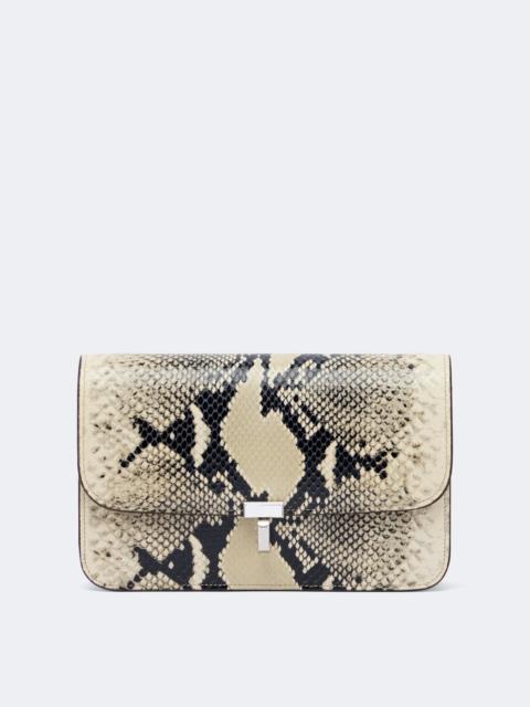 TOTEME T-Lock snake-effect leather crossbody bag