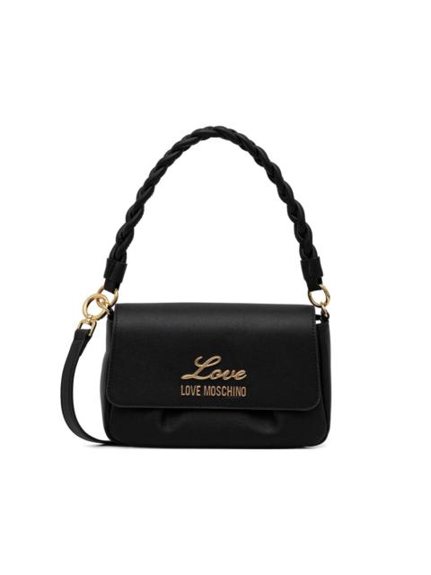 Moschino braided-handle logo-detail tote bag
