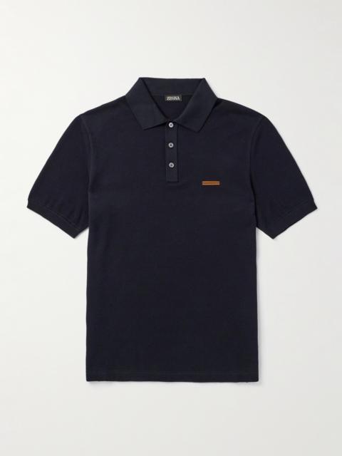 ZEGNA Slim-Fit Cotton-Piqué Polo Shirt