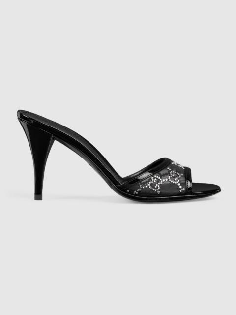 GUCCI Women's crystal slide sandal with Horsebit