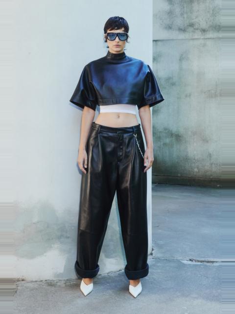 DARKPARK DANIELLE WIDE-LEG LEATHER TROUSERS