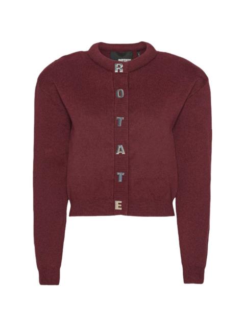 ROTATE logo-detail cardigan