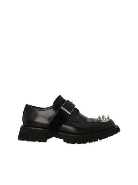 Alexander McQueen studded strap derby loafers