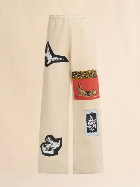 Marni CREAM ORGANIC BULL DENIM TROUSERS