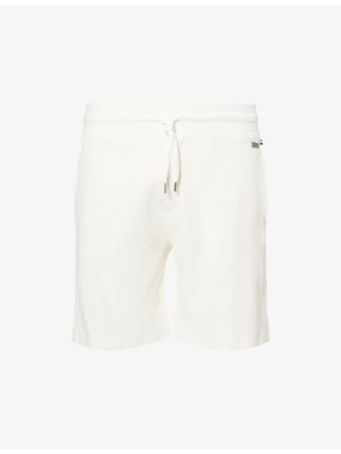 BOSS Structure Waffle-Texture Cotton-Blend Shorts
