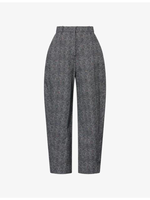Cocoon Wide-Leg Cotton-Knit Trousers