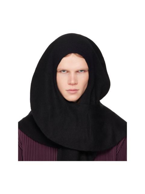 ISSEY MIYAKE Black Cashmere Winter Gear Scarf