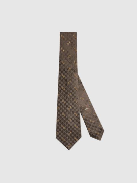 GUCCI GG silk jacquard tie