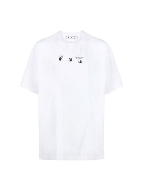 ■Off-White■ Slim Fit Scramble Diag Short Sleeve T-Shirt Bl OFF-WHITE Wave Outline Diag Slim S/S Tee Black/White Men's