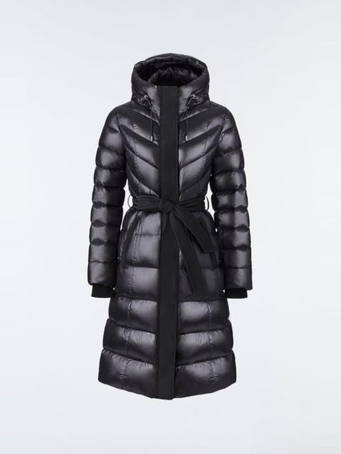 MACKAGE CORALIA light down coat with hood and sash belt
