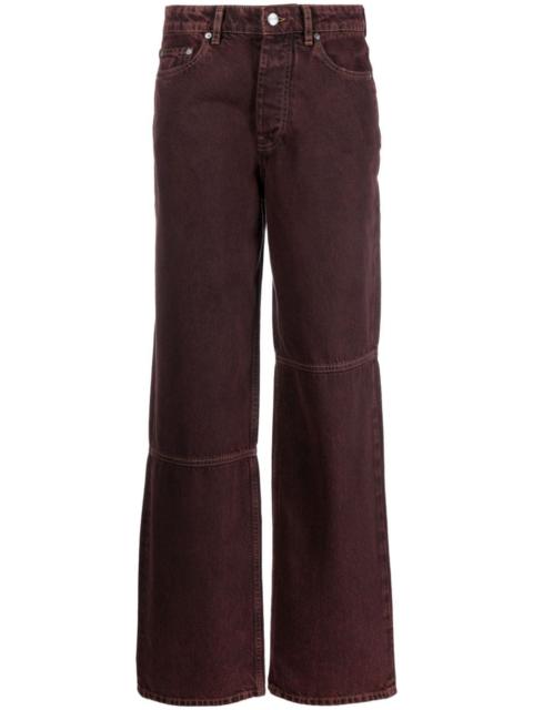 GANNI Overdyed Izey wide-leg jeans