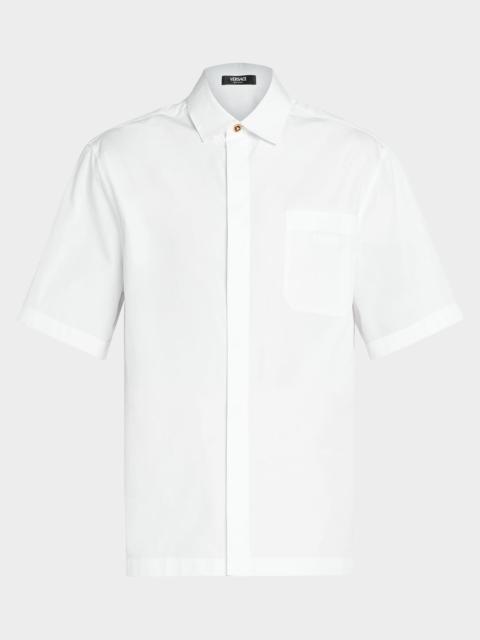 VERSACE JEANS COUTURE Medusa Cotton Button-Front Shirt