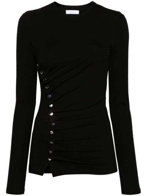 rabanne asymmetric studded T-shirt