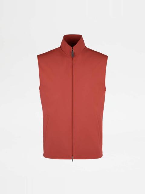 Tod's VEST IN TECHNICAL FABRIC - ORANGE