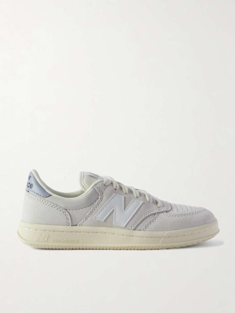 New Balance CT500 leather-trimmed suede and nubuck sneakers
