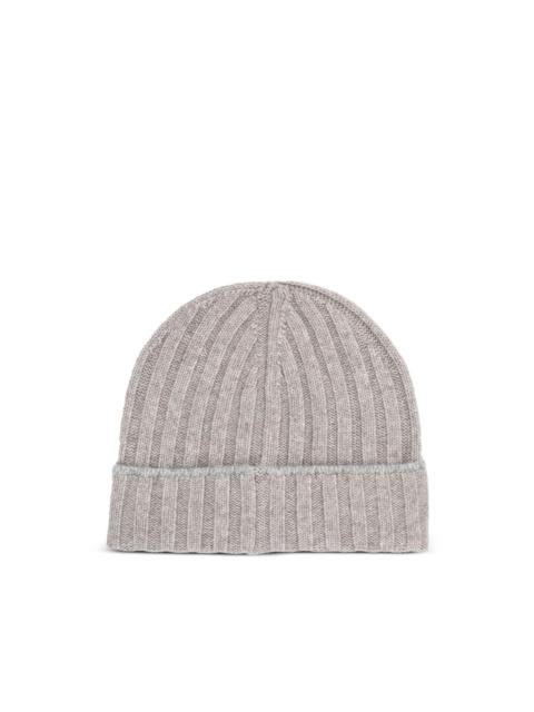 Brunello Cucinelli ribbed-knit cashmere beanie hat