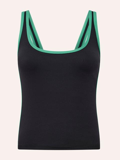 P.E NATION SOLIS SCOOP TANK IN BLACK & AMAZON