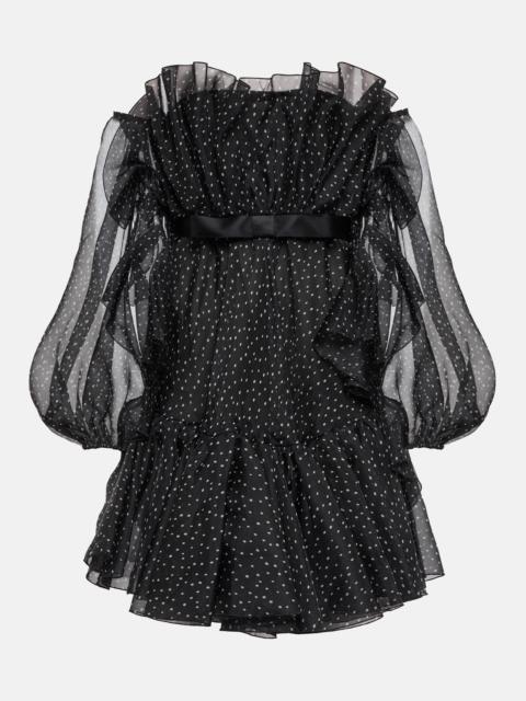 GIAMBATTISTA VALLI Polka-dot strapless silk mini dress