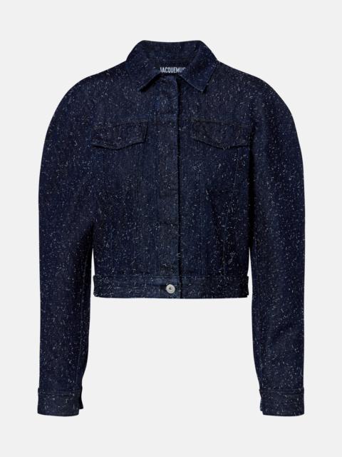 JACQUEMUS Ovalo de-Nîmes embroidered denim jacket