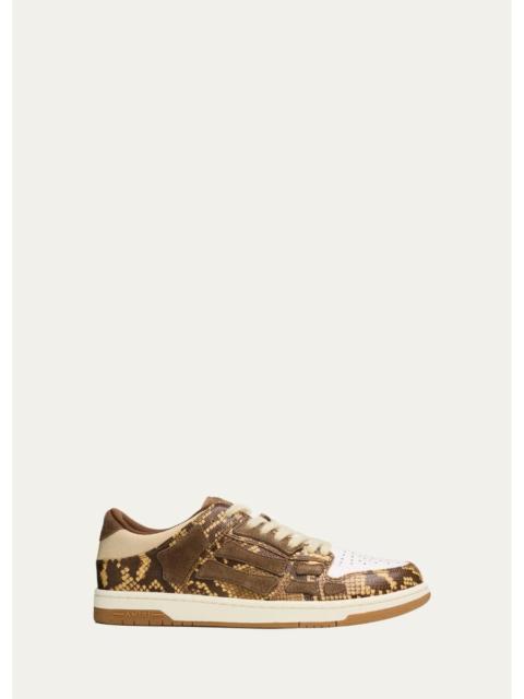 AMIRI Python-Printed Leather Low-Top Sneakers