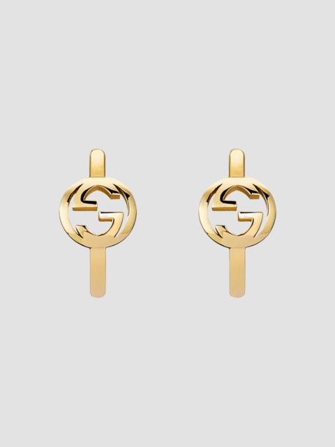 GUCCI Women's Interlocking 18K Yellow Gold Hoop Earrings - Yellow Gold
